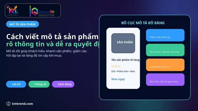 Cách viết mô tả sản phẩm rõ thông tin và dễ ra quyết định
