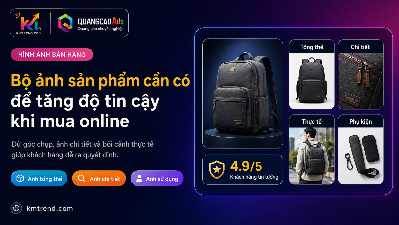 Bộ ảnh sản phẩm cần có để tăng độ tin cậy khi mua online