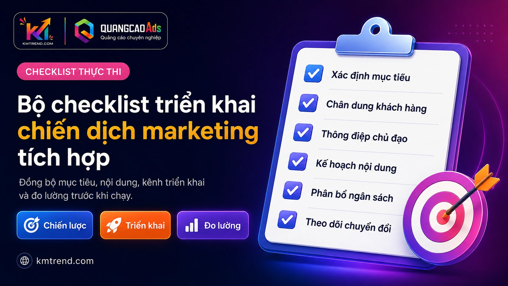 Bộ checklist triển khai chiến dịch Marketing tích hợp