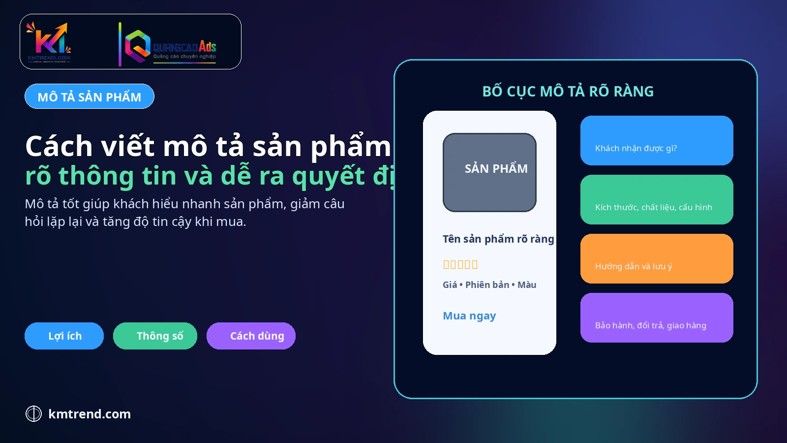 Cách viết mô tả sản phẩm rõ thông tin và dễ ra quyết định