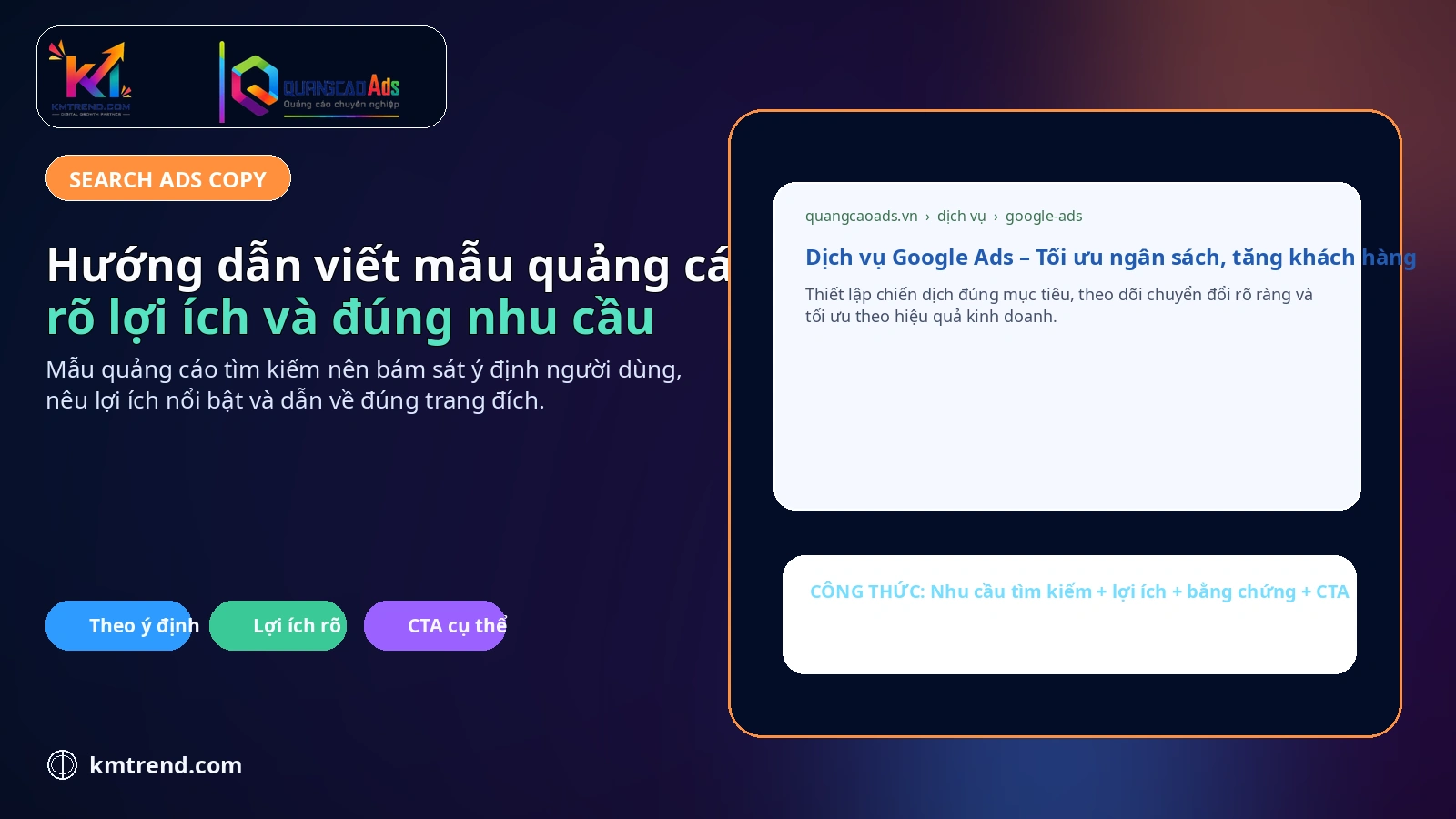 Hướng dẫn viết mẫu quảng cáo tìm kiếm rõ lợi ích và đúng nhu cầu