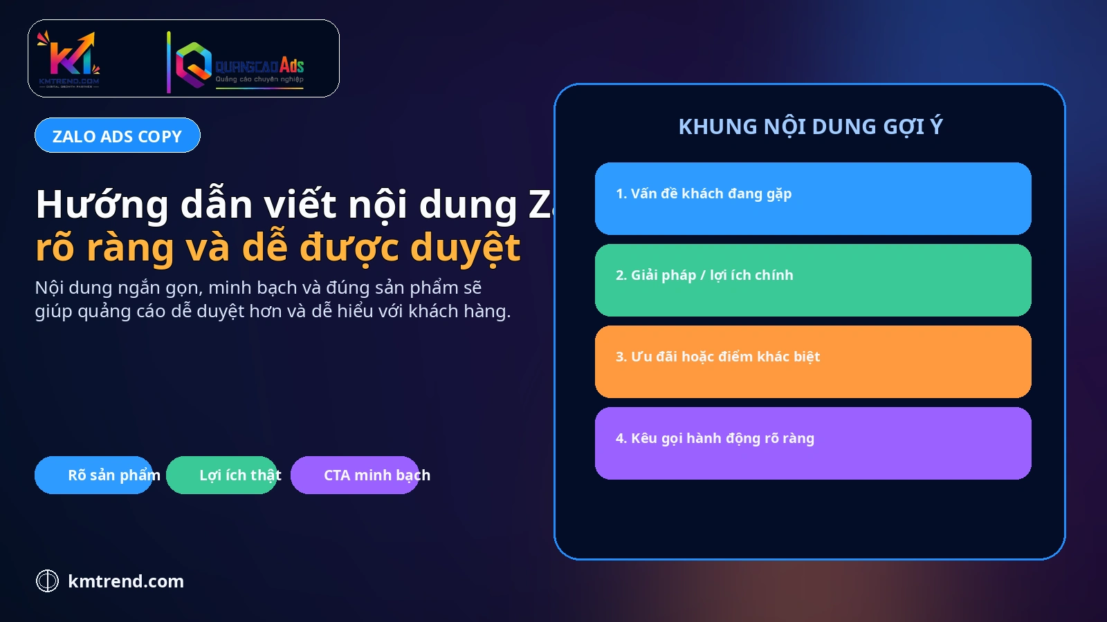 Hướng dẫn viết nội dung Zalo Ads rõ ràng và dễ được duyệt