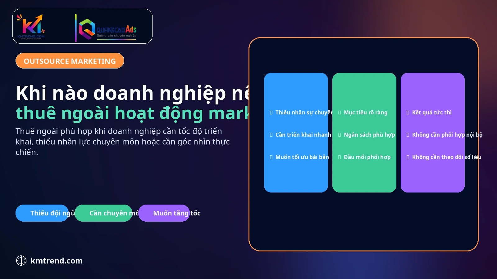 Khi nào doanh nghiệp nên thuê ngoài hoạt động Marketing