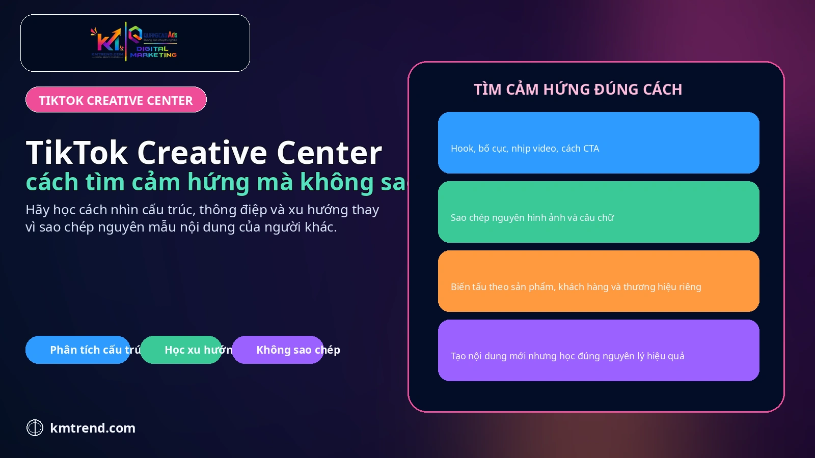 TikTok Creative Center: cách tìm cảm hứng mà không sao chép thương hiệu